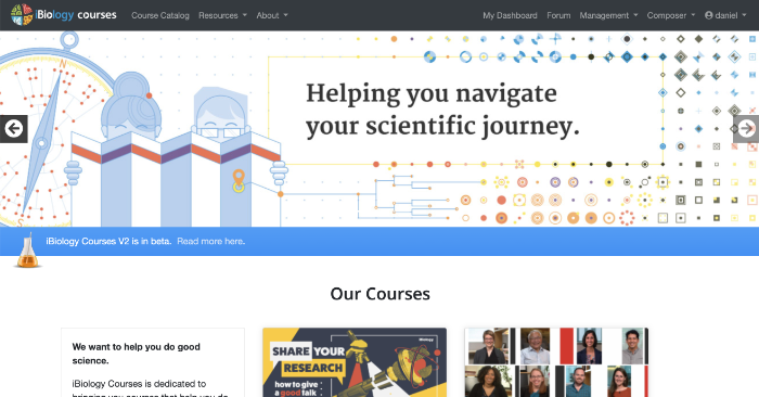 iBiology Courses website screencapture